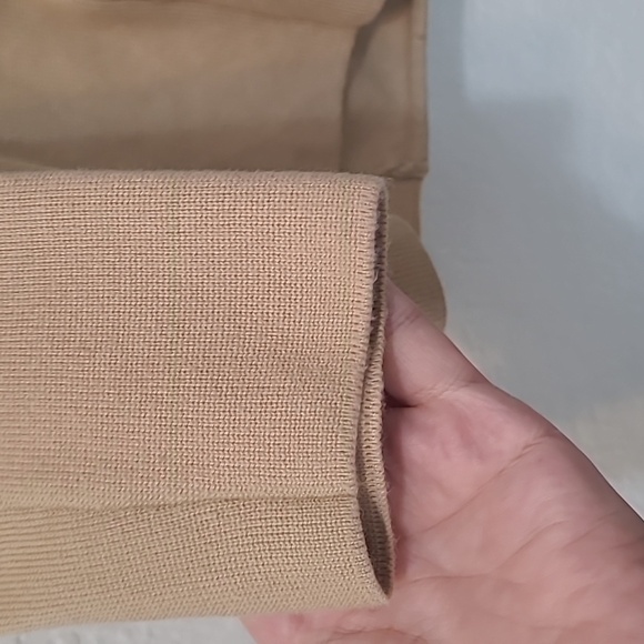 Lauren Ralph Lauren Sweater-Knit Blazer cardigan in camel/Tan size M - Picture 6 of 9